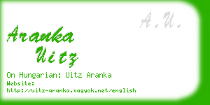 aranka uitz business card